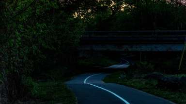 an image of the greenway with glow center line