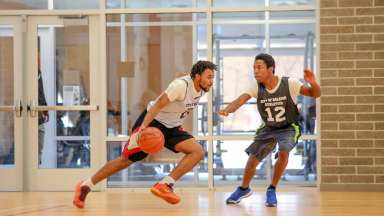Adult basketball players